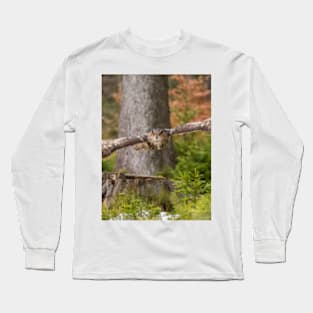 Eagle Owl in flight. Long Sleeve T-Shirt